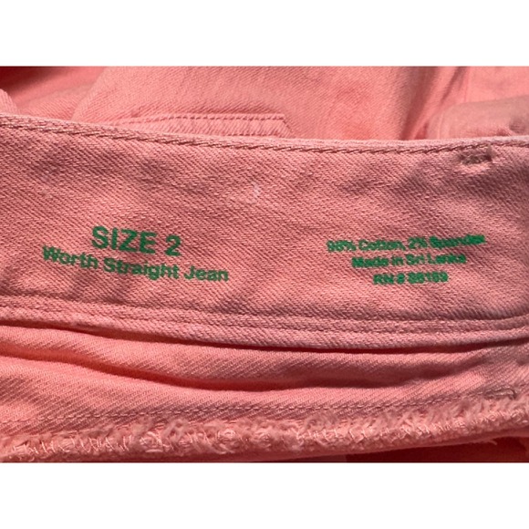 Lilly Pulitzer Worth Straight Jean Pink Denim Pants Womens size 2 29Wx32.5L - Picture 5 of 12
